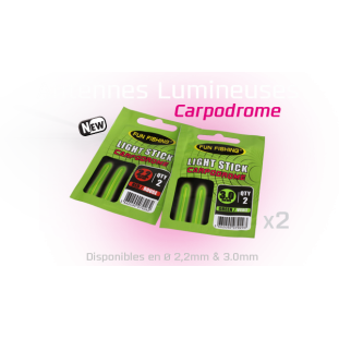 ANTENNE LUMINEUSE LIGHT STICK 2,2MM ROUGE X3