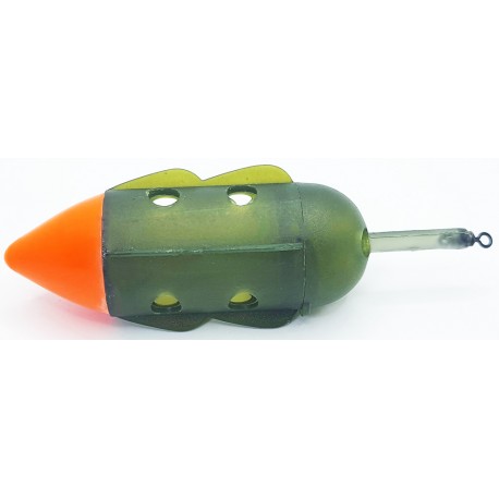 FEEDER PLASTIQUE FLOTTANT/CONE ORANGE FLUO