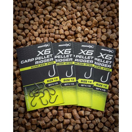 X6 CARP PELLET RIGGER BARBLESS