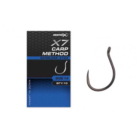X7 CARP METHOD BARBLESS EYED
