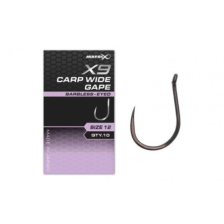 X9 CARP WIDE GAPE BARBLESS EYE