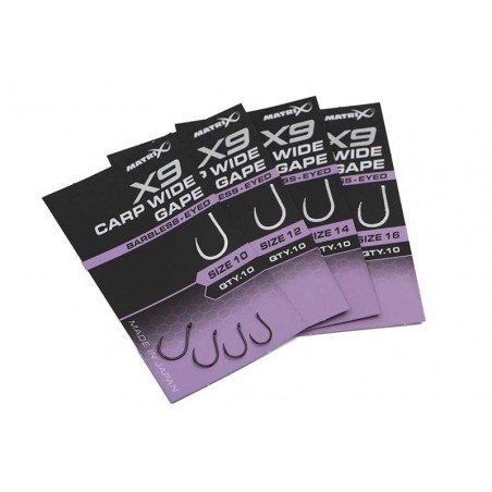 X9 CARP WIDE GAPE BARBLESS EYE