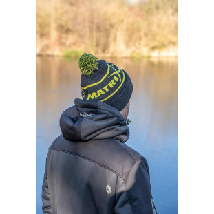 LIME & GREY BOBBLE HAT