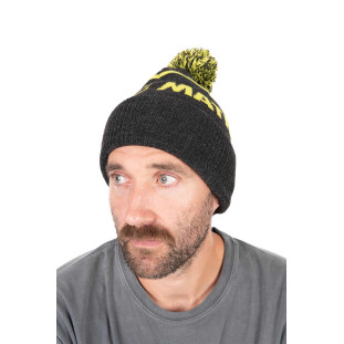 LIME & GREY BOBBLE HAT