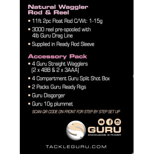 GURU 11' NATURAL WAGGLER ROD & REEL COMBO