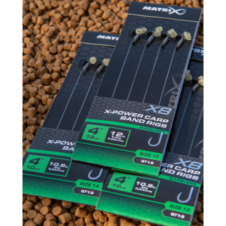 X8 X-POWER CARP BAND RIGS 10CM